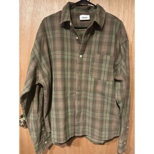 Elwood 90s Flannel Button Down Long Sleeve Shirt Plaid Men's Large